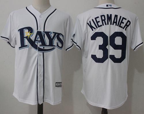 Rays #39 Kevin Kiermaier White New Cool Base Stitched MLB Jersey - Click Image to Close